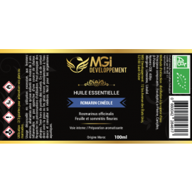 Huile essentielle de Romarin à Cinéole - Flacon verre de 100ml