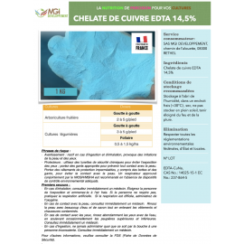 Chélate de Cuivre EDTA 14,5 % - 1 kg