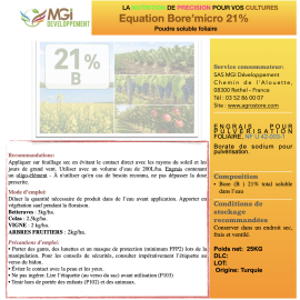 Equation Bore'micro 20-21% effet neige - soluble - 20kg