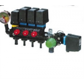 Bloc vanne 3 voies - 7 vannes + vanne de régulation + vanne générale
